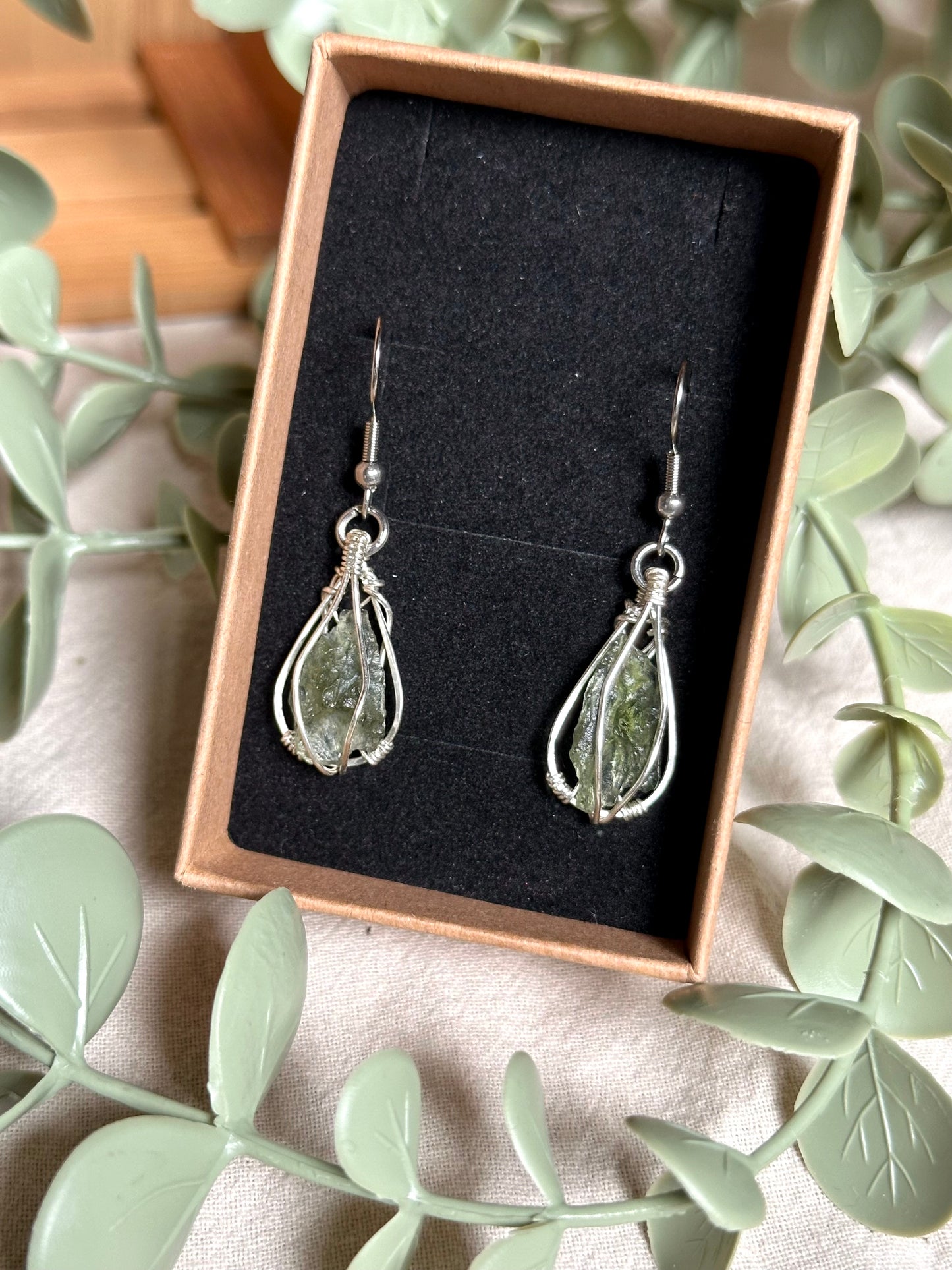 Moldavite Earrings