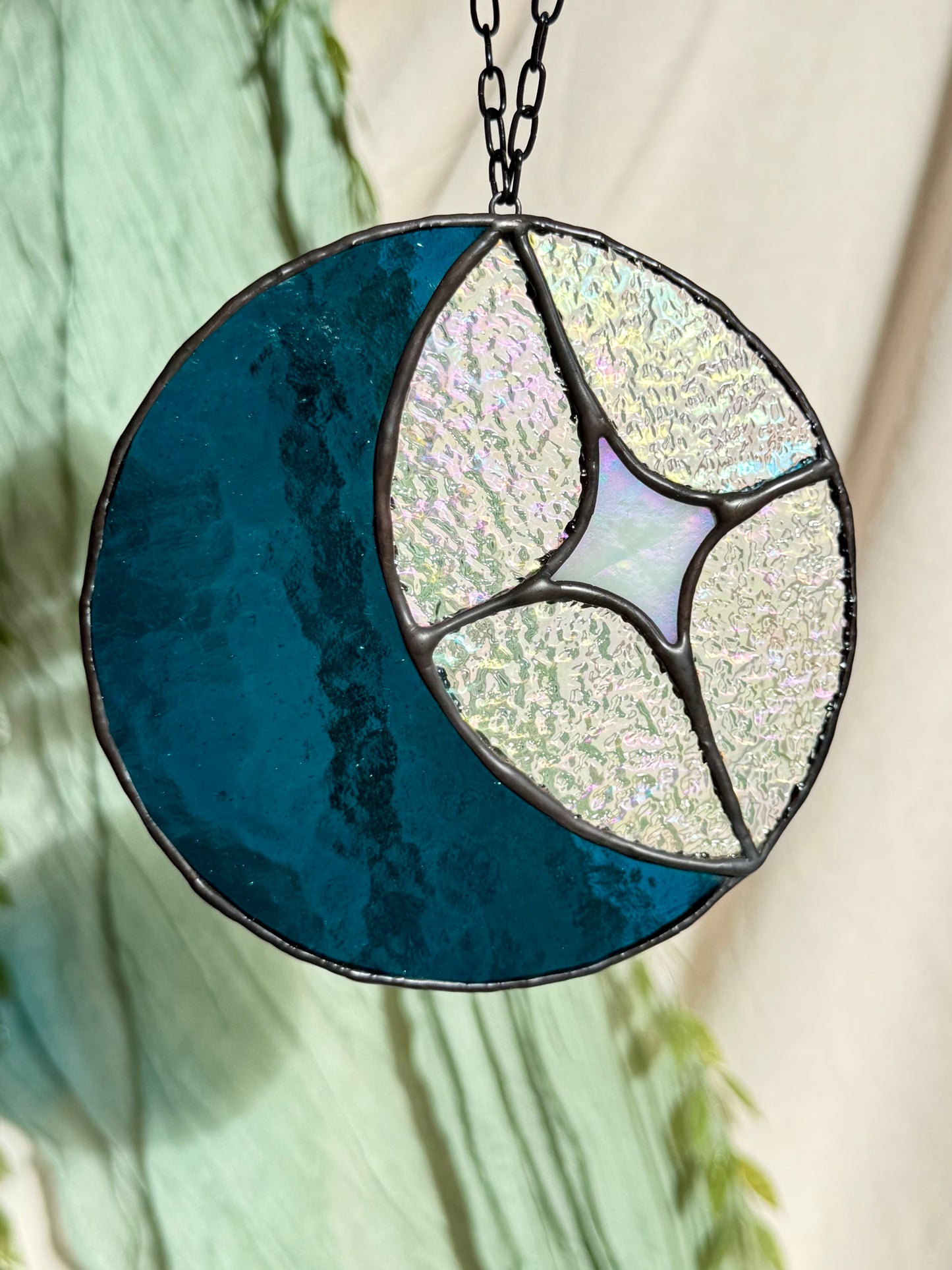 Moon and Star Stained Glass