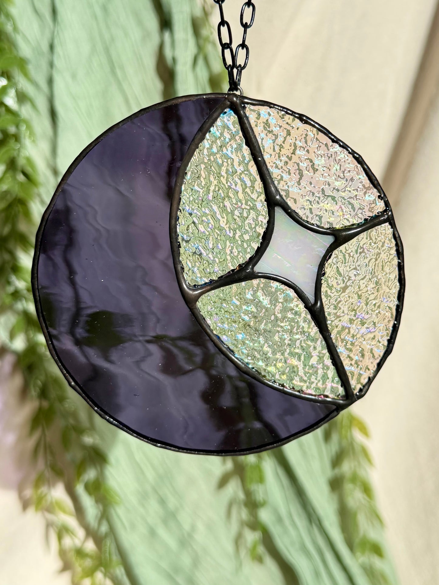 Moon and Star Stained Glass