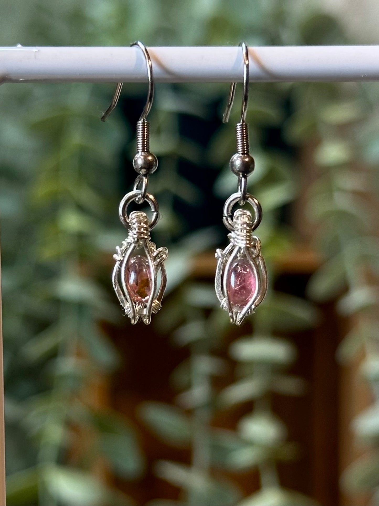 Pink Tourmaline Earrings