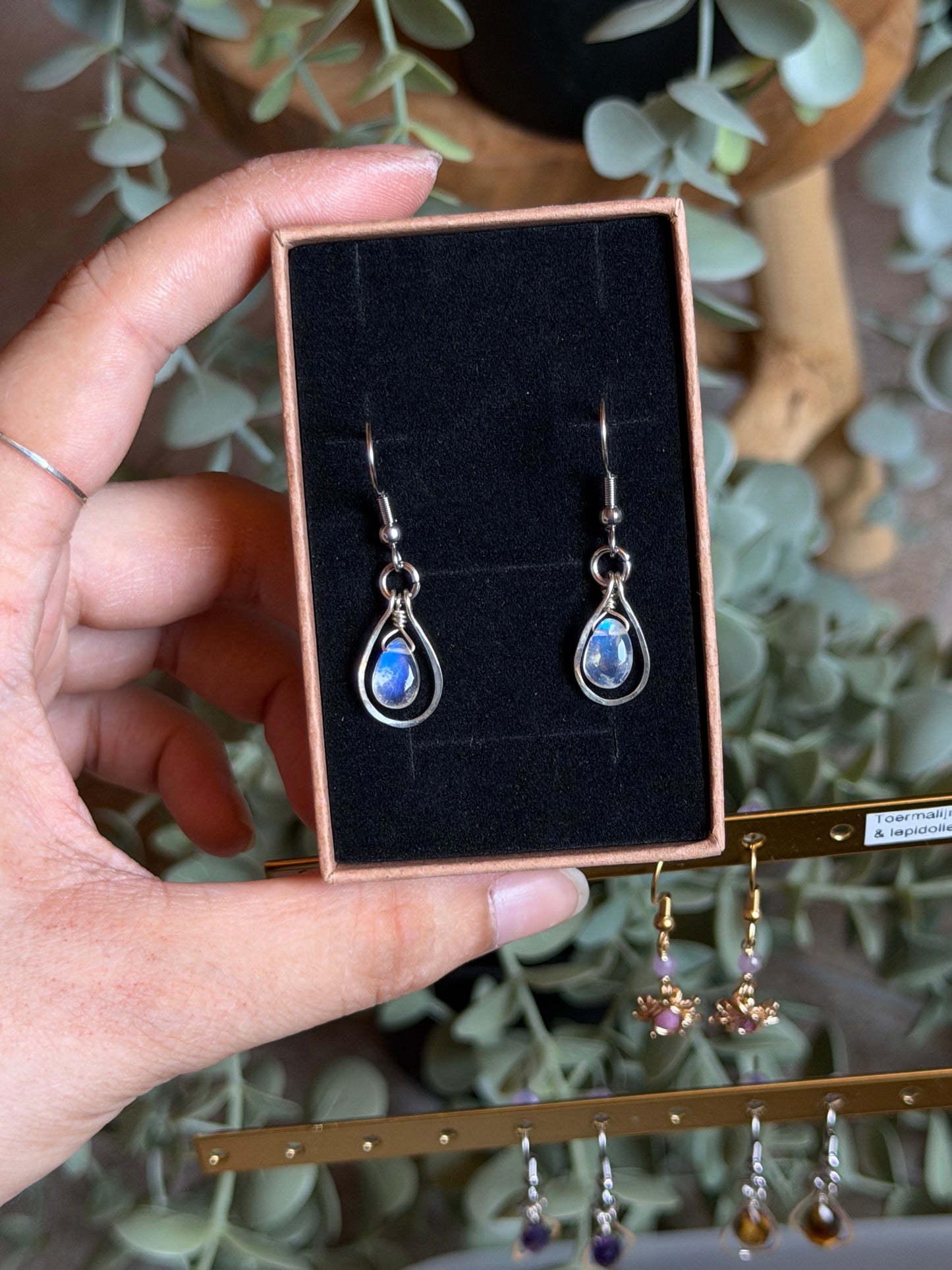 Moonstone Earrings Silver