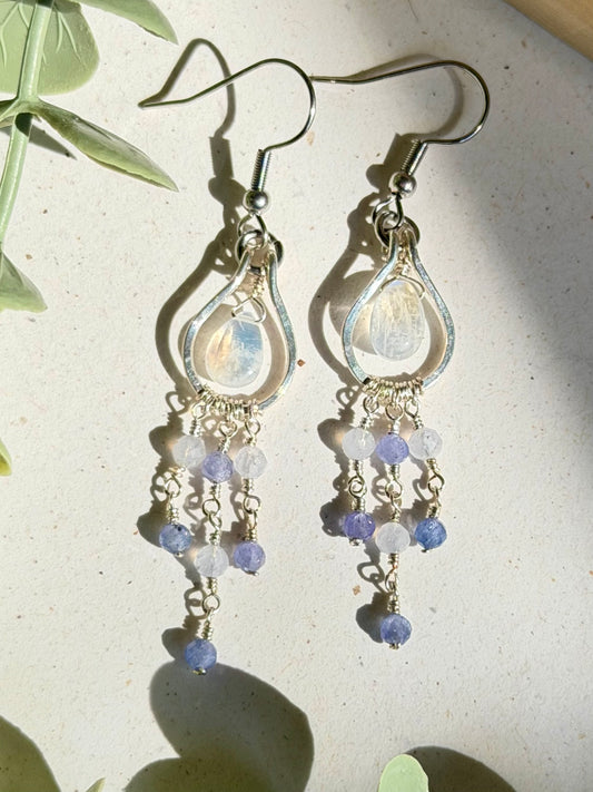 Moonstone Dangle Earrings