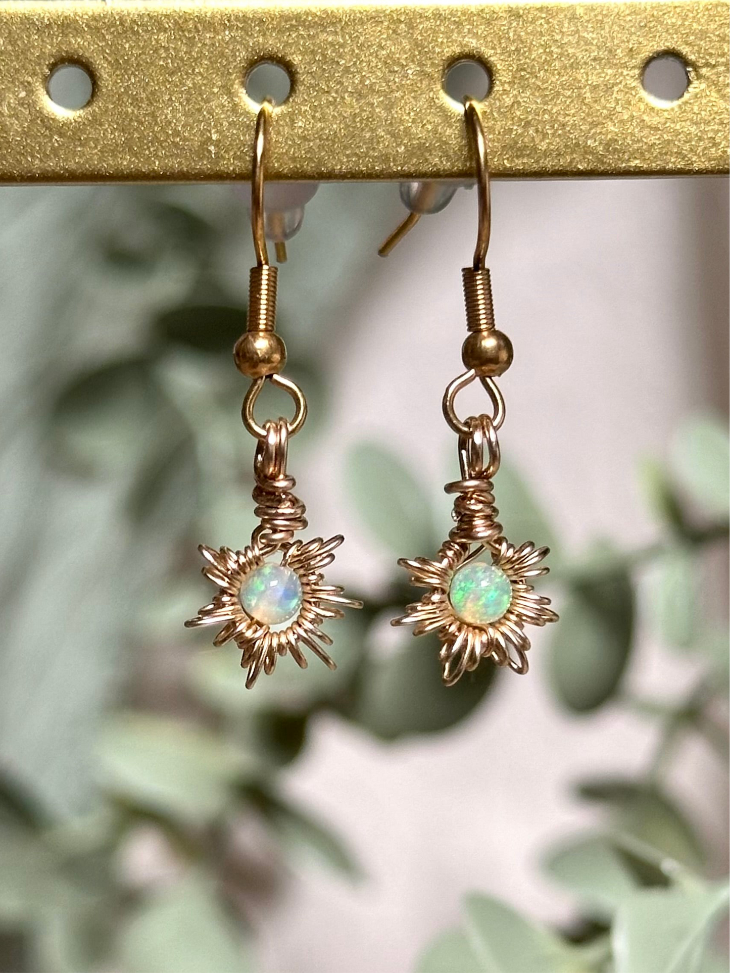 Sun Opal Earrings