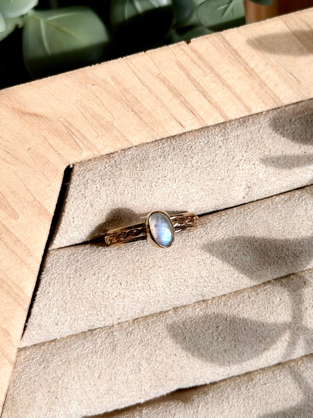 Moonstone Braided Ring