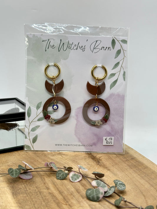 Round Evil Eye earrings