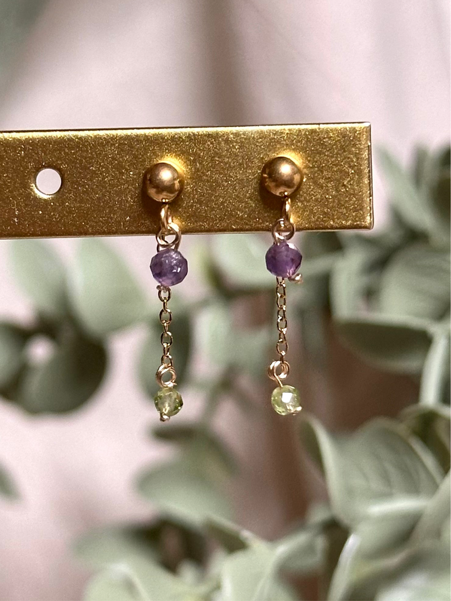 Amethyst & Peridot Earrings