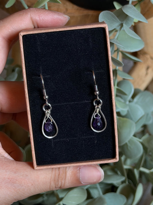 Amethyst Earrings Silver