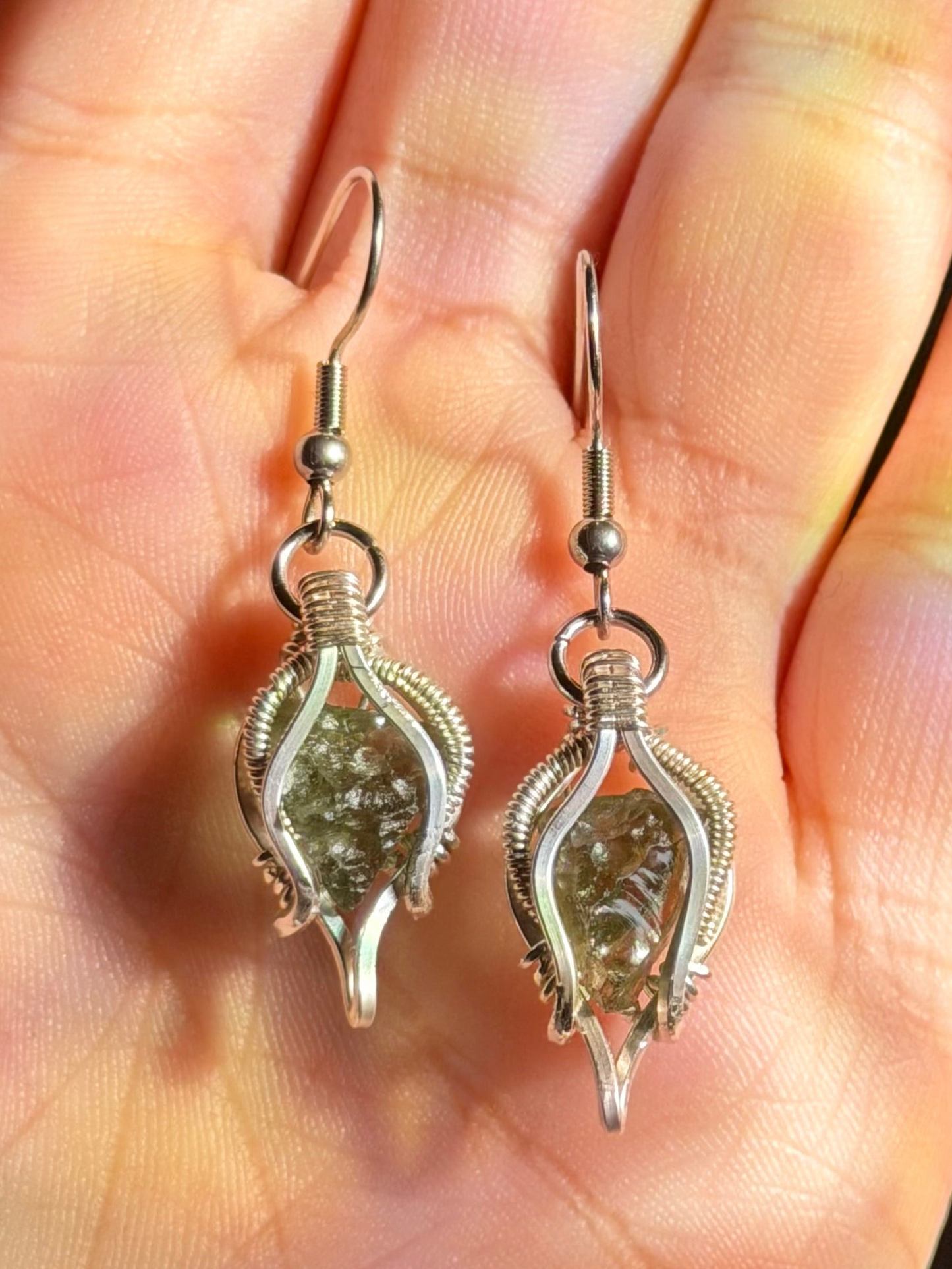 Moldavite Earrings