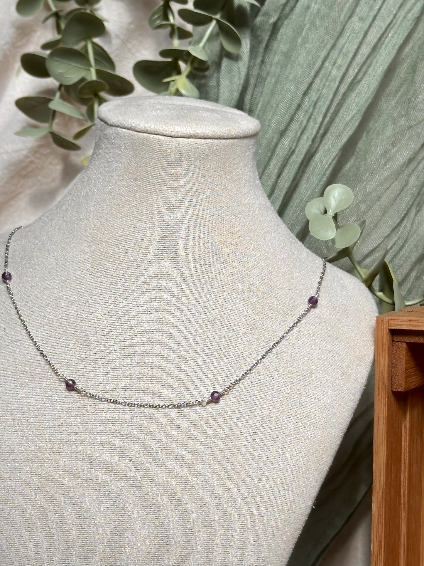 Amethyst Minimal Necklace