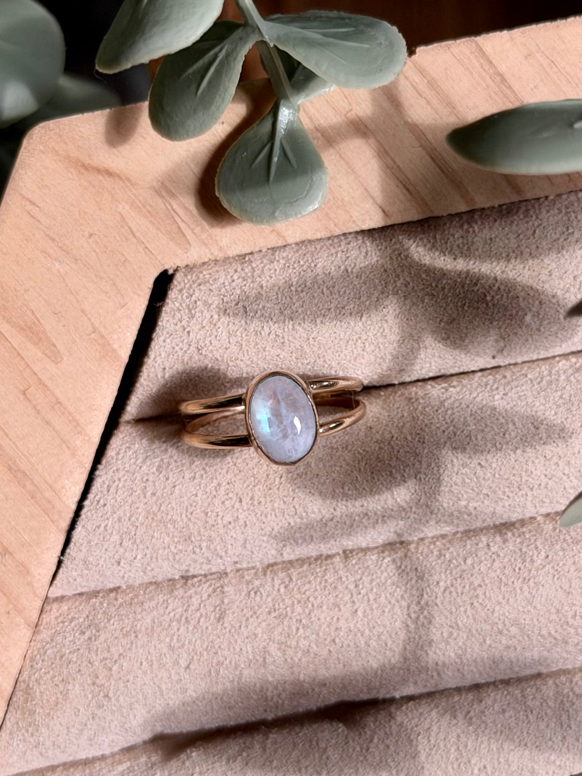 Moonstone Double Ring