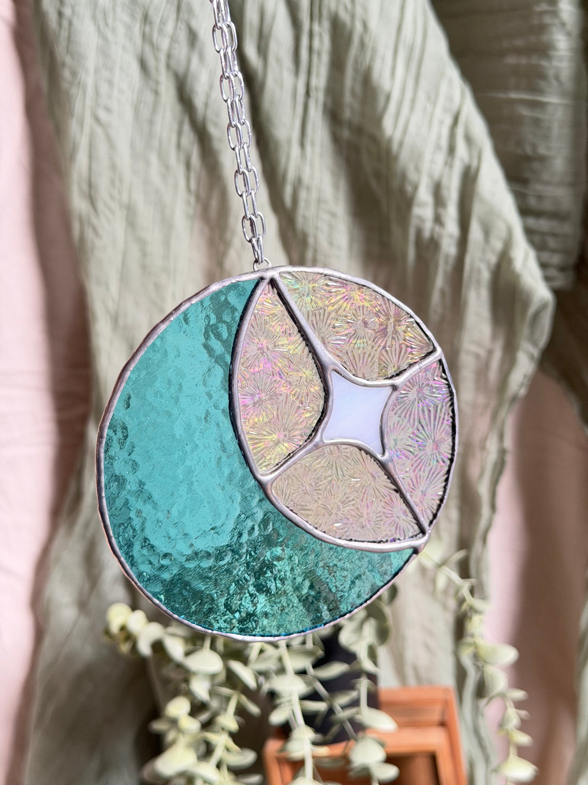 Moon and Star Stained Glass