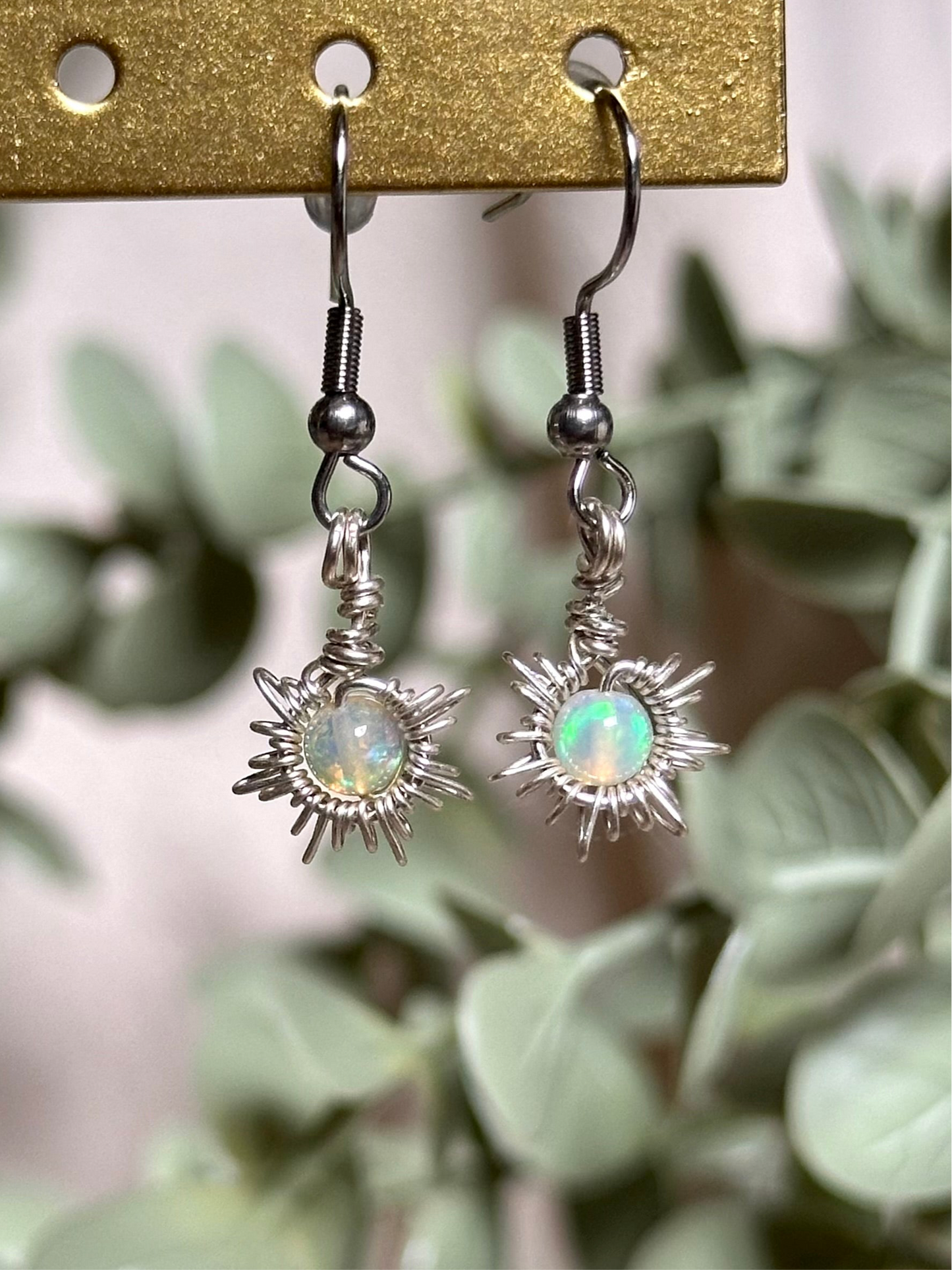 Sun Opal Earrings