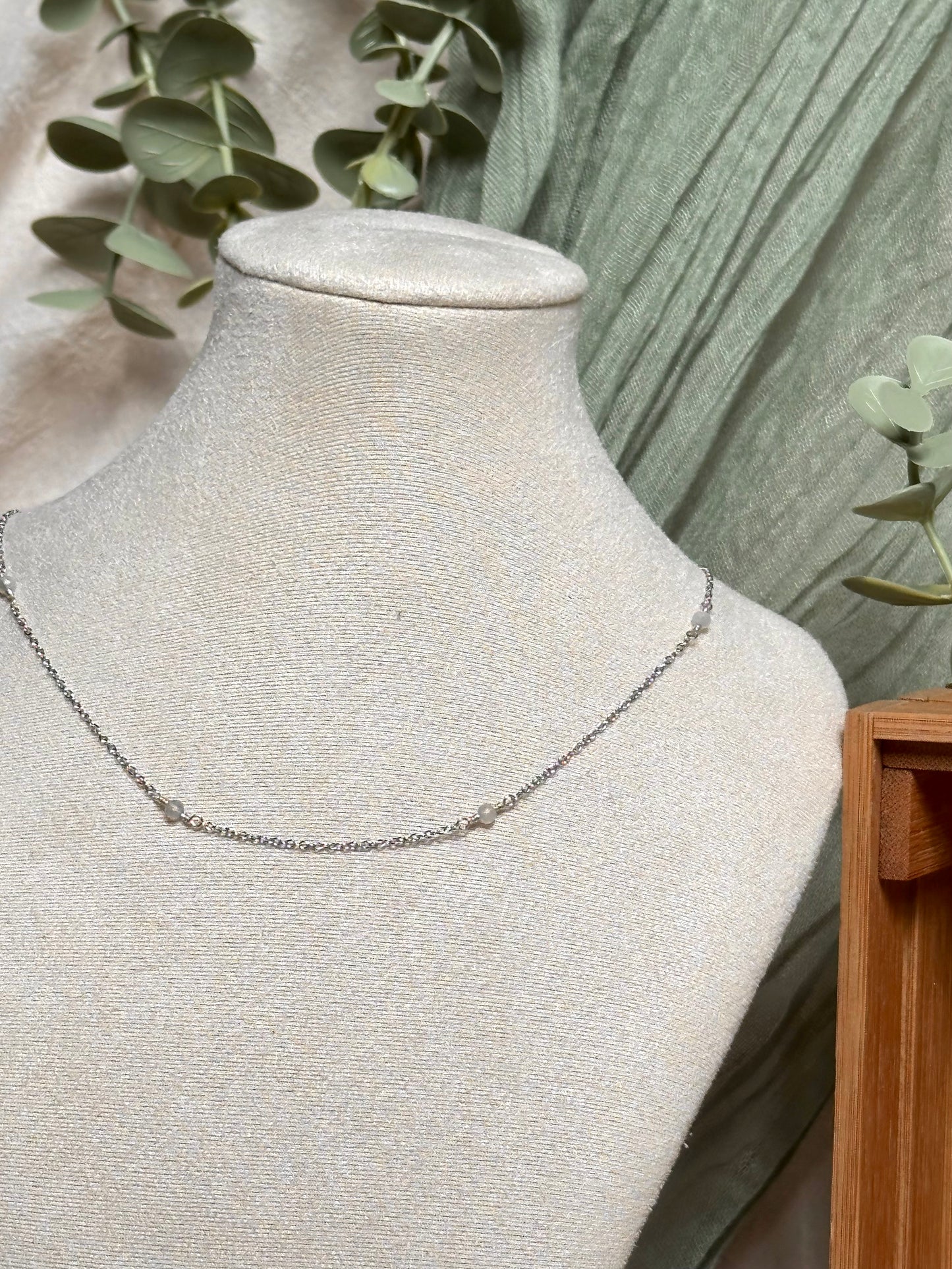 Labradorite Minimal Necklace