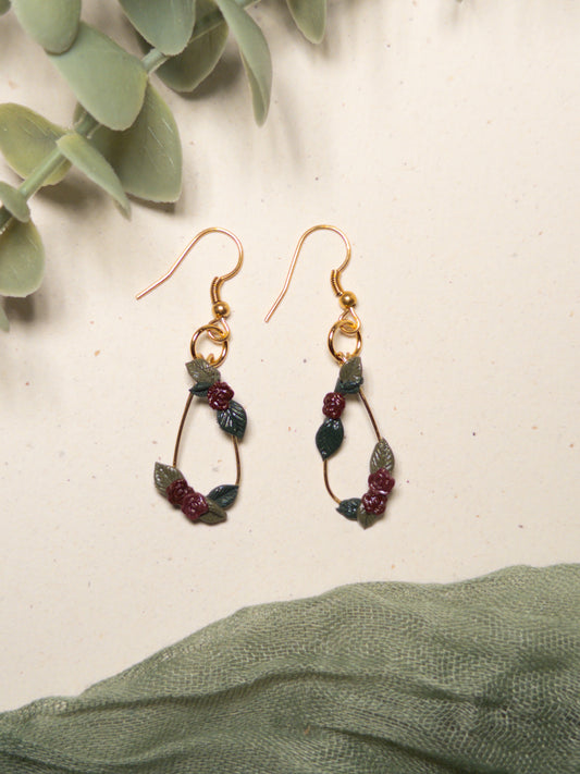 Flower & Leaf Earrings