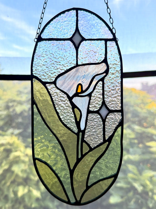 Calla Lily Panel Stained Glass (Pre-Order)