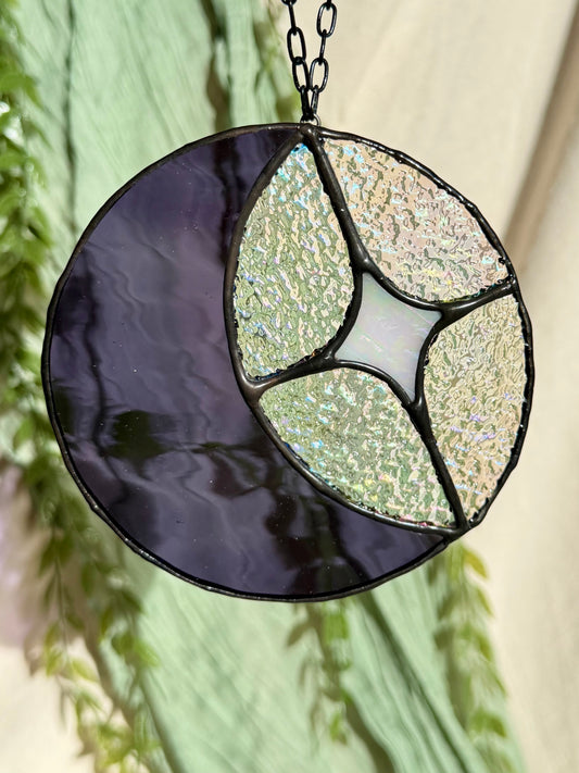 Moon and Star Stained Glass
