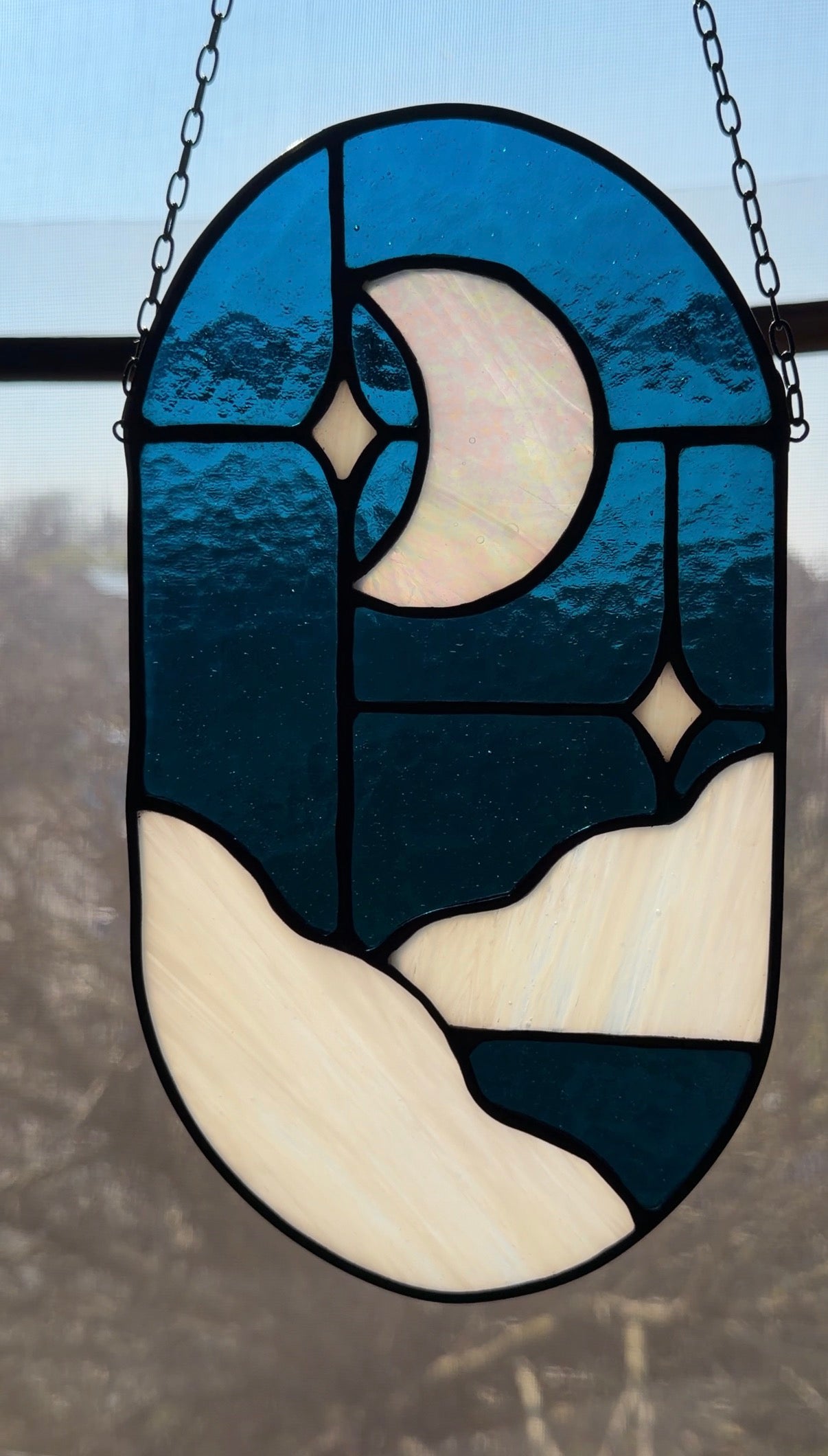 Moon & Clouds Stained Glass (Pre-Order)