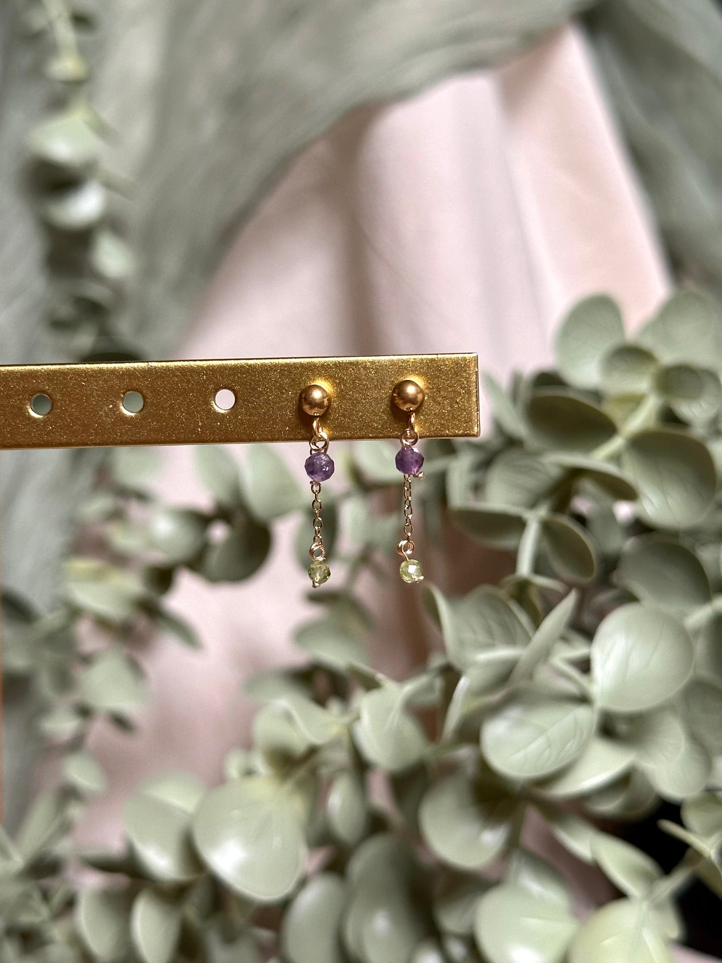 Amethyst & Peridot Earrings